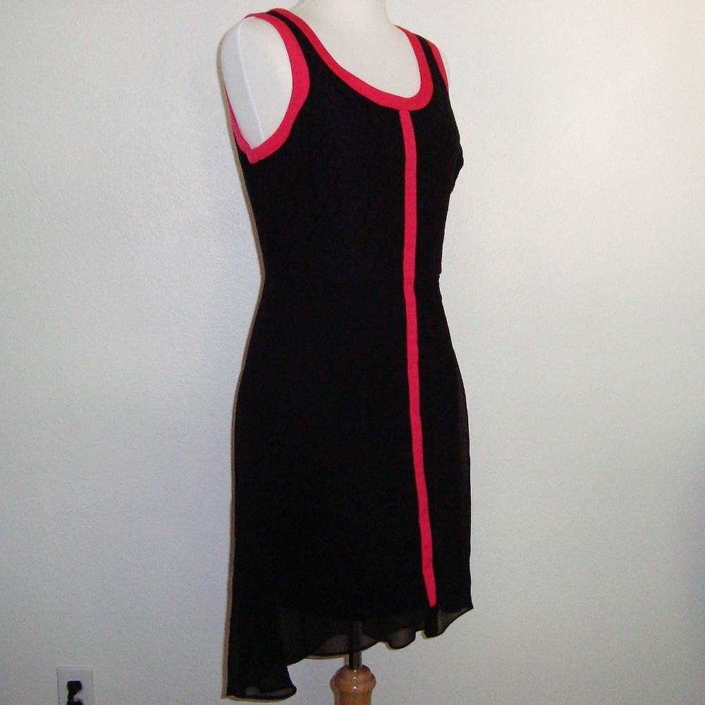 NICOLE MILLER Lace Lined Sleeveless Dress